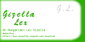 gizella lex business card